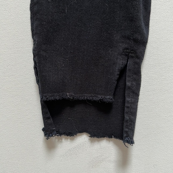 FRAME Le Skinny de Jeanne black jeans with raw jagged hems size 24 - Picture 8 of 11